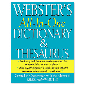 Merriam Webster® All-in-one Dictionary-thesaurus, Hardcover, 768 Pages freeshipping - TVN Wholesale